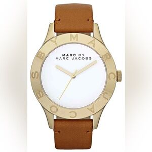 MARC by Marc Jacobs Large Blade Leather Strap 40mm Watch Pre-Owned Unisex